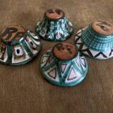 Set of 4 Robert Picault Vallauis 1960 cups