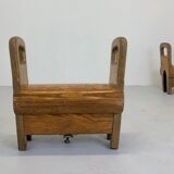 A pair of stools "pommel horse" 60s