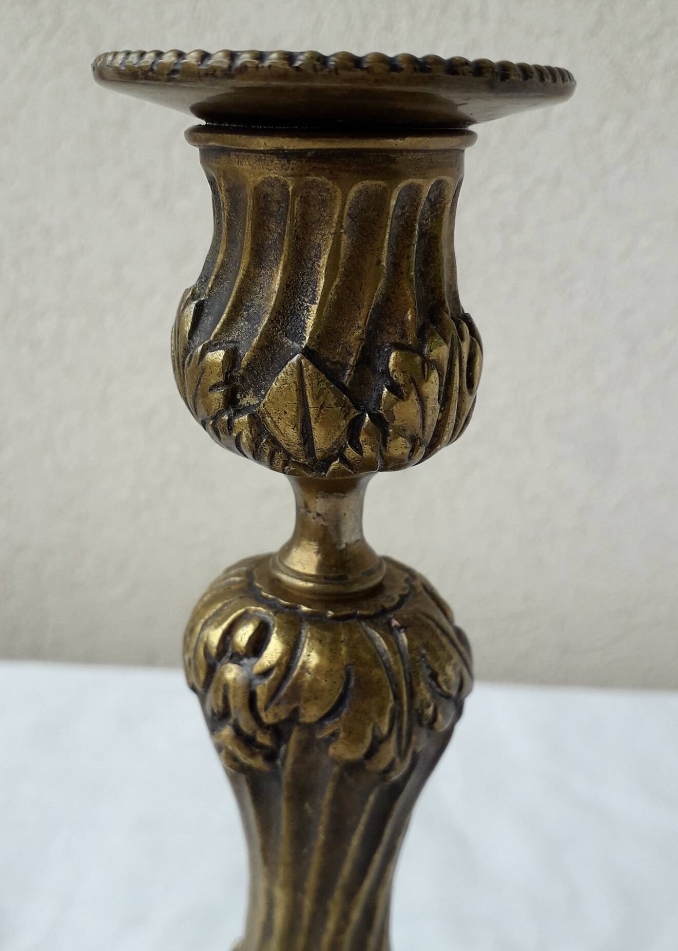 Pair of bronze candlesticks