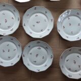 Set of 12 floral porcelain plates