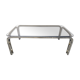 Vintage coffee table smoked glass and chrome 70