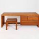 Pierre chapo, coiffeuse, tabouret et pouf 1989