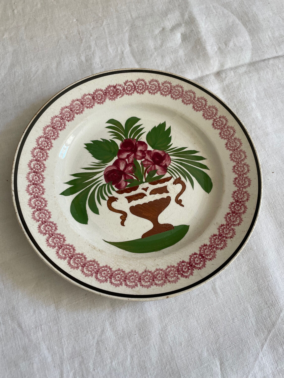 Plate XIXth Sarreguemines