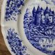Vintage round dish Sarreguemines Castle model