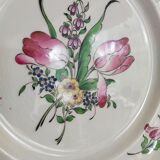 Plate Lunéville hand painted flowers