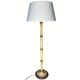 Paire de lampadaires faux bambou, abat-jour bouclé by Porta Romana