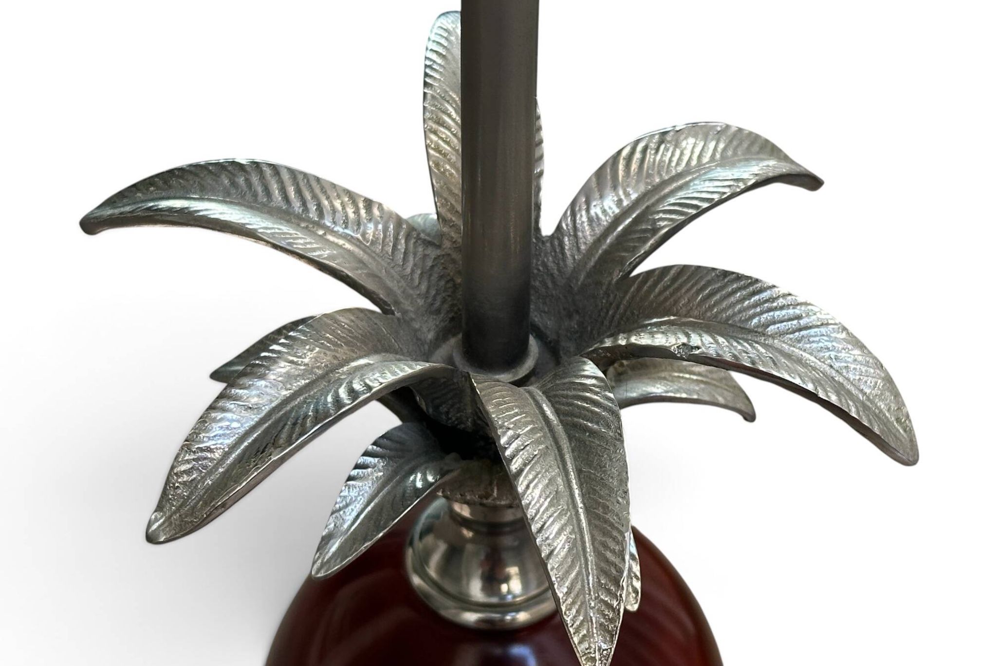 Pineapple lamp in chrome and amber Bakelite, style of Maison Charles - 1970.