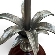 Pineapple lamp in chrome and amber Bakelite, style of Maison Charles - 1970.