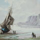 Montereau earthenware dish"Maritime landscape"