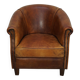 Vintage Dutch Club Chair in Cognac Leather