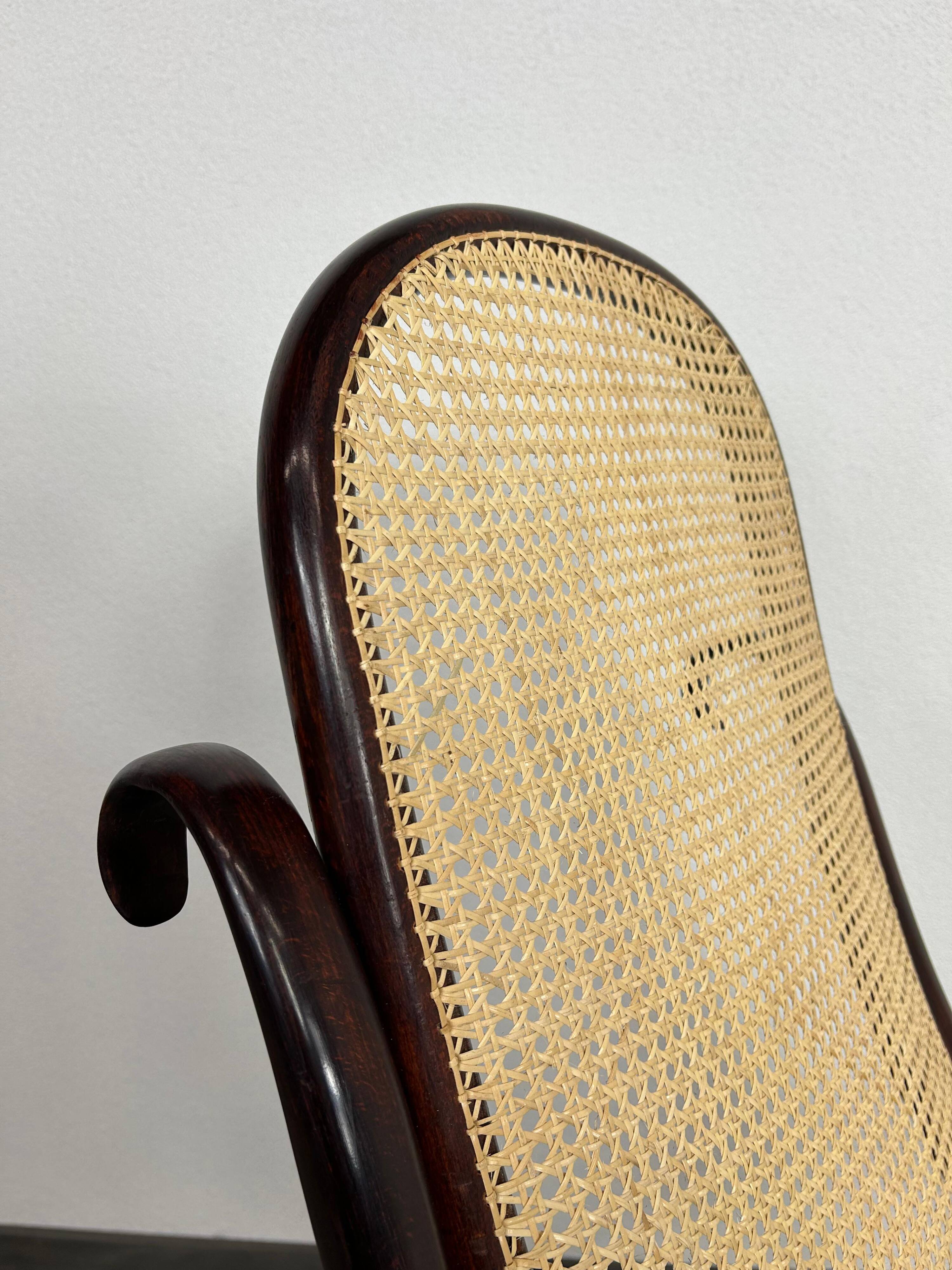 Chaise longue pliante très rare n°1 par Thonet