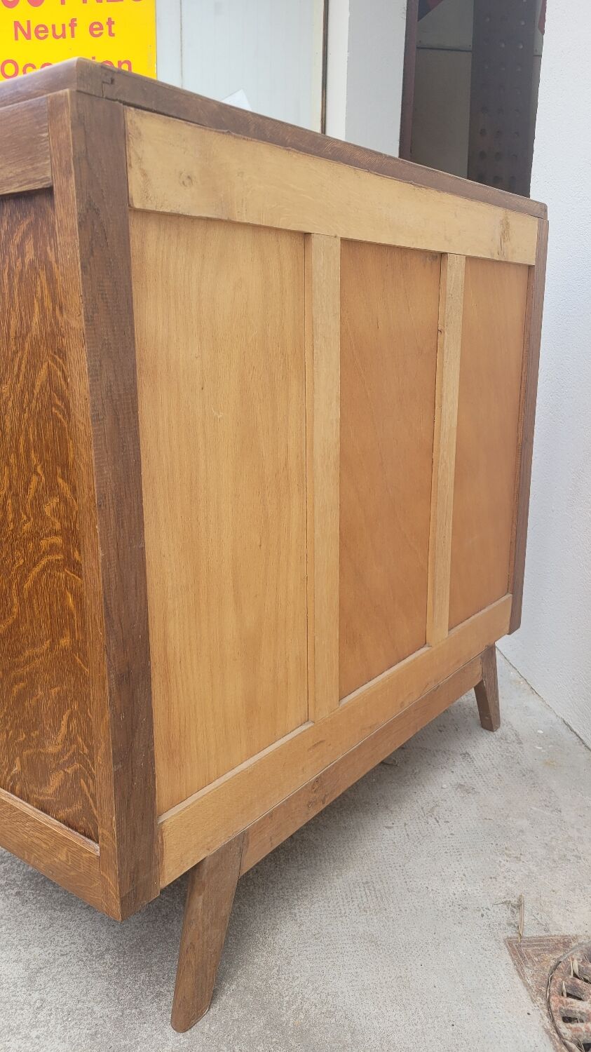 Commode vintage 1950 pieds compas 4 tiroirs