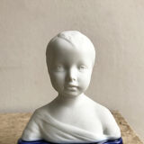 Limoges biscuit and porcelain child bust after Camille Tharaud