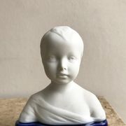 Limoges biscuit and porcelain child bust after Camille Tharaud