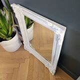 Antique mirror with painted wooden frame