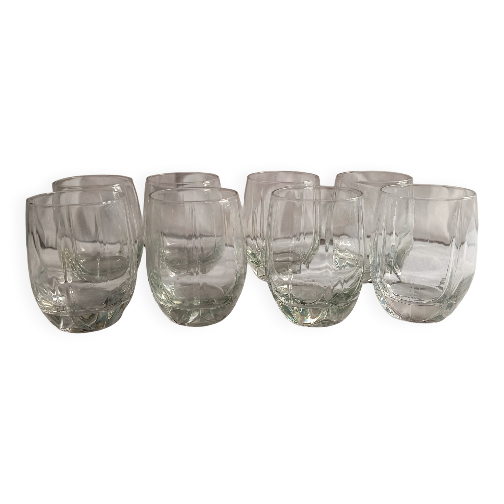Set of 8 vintage whisky glasses