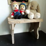 Antique bench stool in solid wood