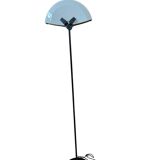 Lampada da terra Anni 70 in Ferro e Vetro di Murano Design Industriale