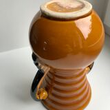 Vase en céramique jaune vallauris made in france années 70