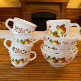 Mug cups and Arcopal bowl