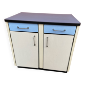Buffet enfilade vintage en formica bleu 1960