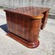 Bureau art deco en noyer 3 tiroirs et une porte