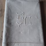 Old monogrammed mestizo sheet LC art deco style