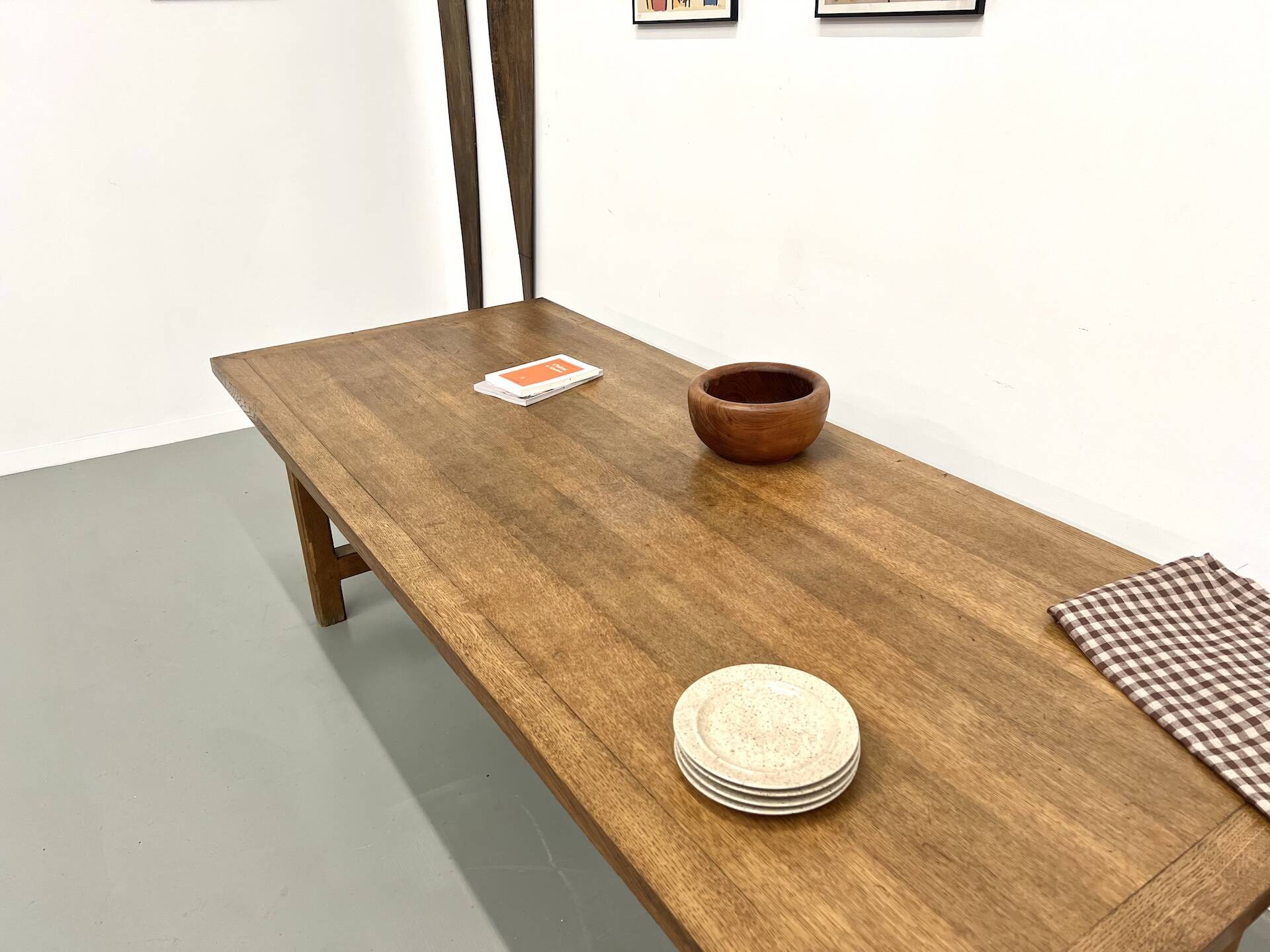 Oak farmhouse table, 1950s