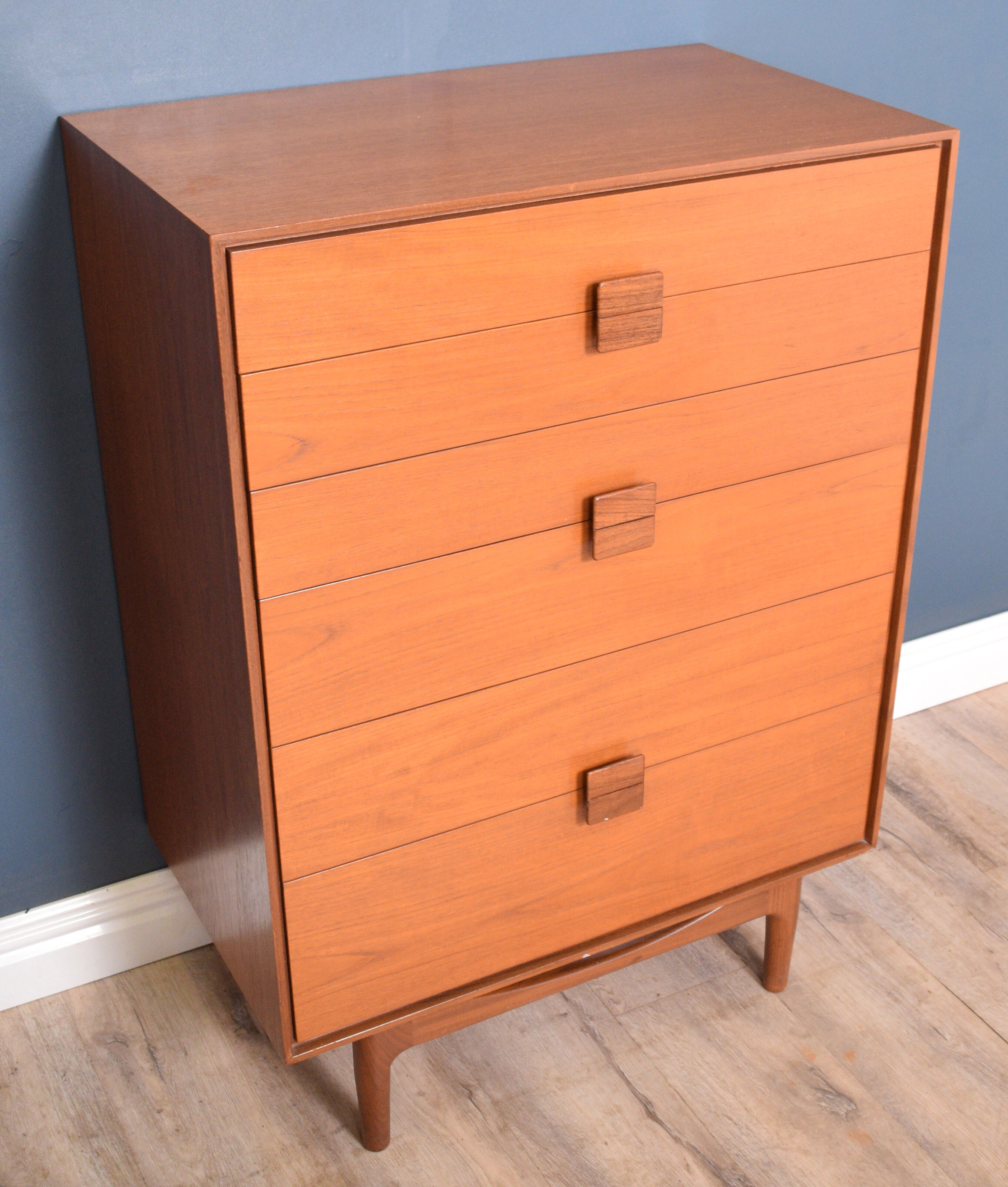 Restored Retro Teak 1960s LB Kofod Larsen Teak Chest Of Drawers G Plan