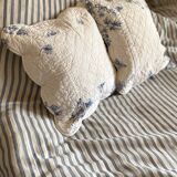 Housses de coussin en coton ancien en toile de Jouy