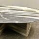 Grande table vintage unique en marbre avec base en zigzag, France, années 1980