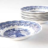 8 assiettes creuses english landscape