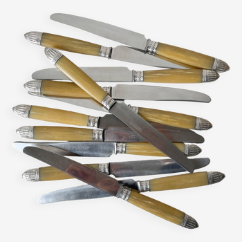 12 vintage bakelite stainless steel Pradel knives