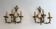Pair of Louis XV style bronze wall sconces with 3 lights