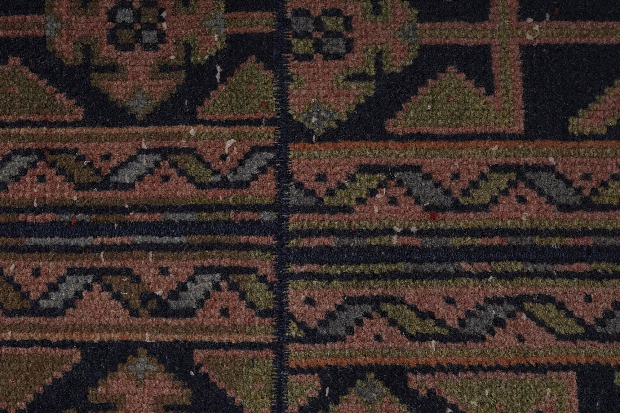 Vintage Turkish hallway rug 58x667 cm