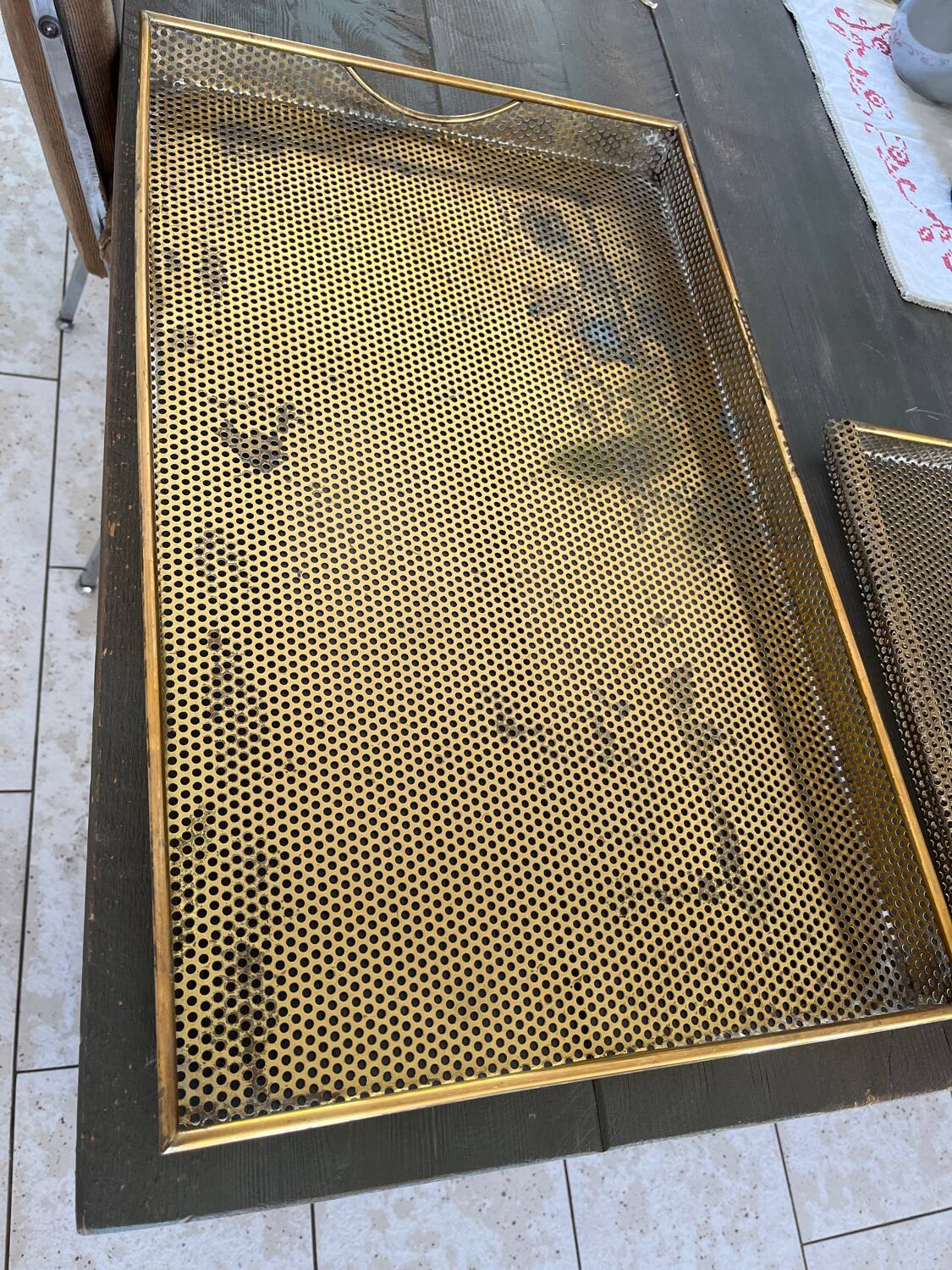 Desserte / bar roulant en laiton de Josef Franck pour Svenskt Tenn Suede annee 50/60