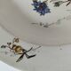 Assiette creuse Terre de Fer HB & Cie décor fleurs des champs 1900-1910