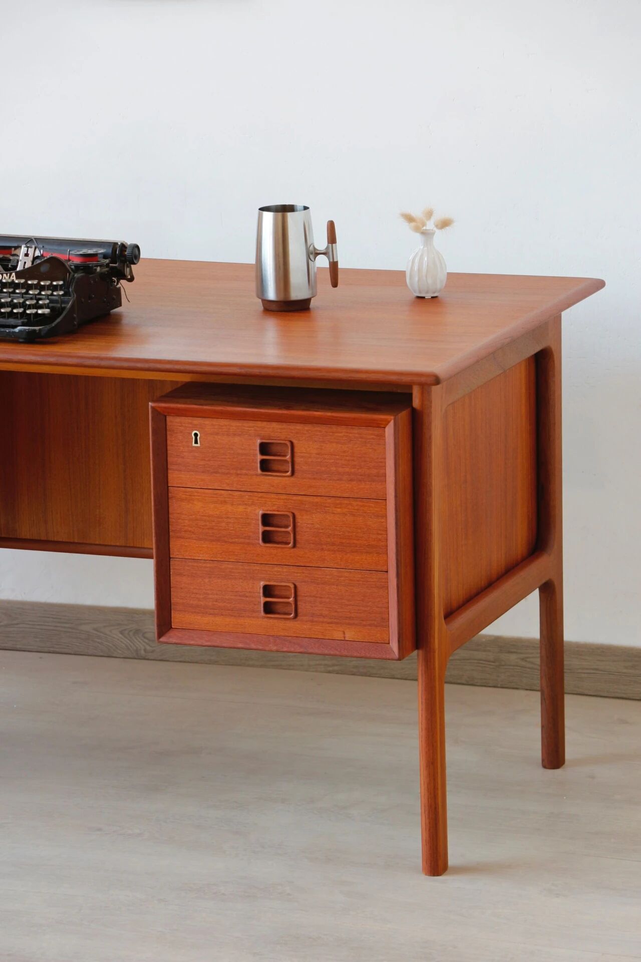 Danish desk from the 1960s by Erik Brouer – solid teak