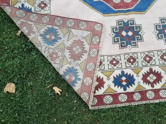 Vintage Turkish Oushak rug 190x205 cm