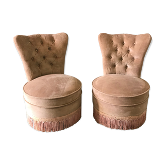 Pair of vintage pink toads