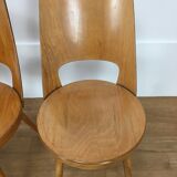 Set of 4 chairs Baumann Mondor 60s bistro