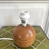 Lampe boule en bois vintage