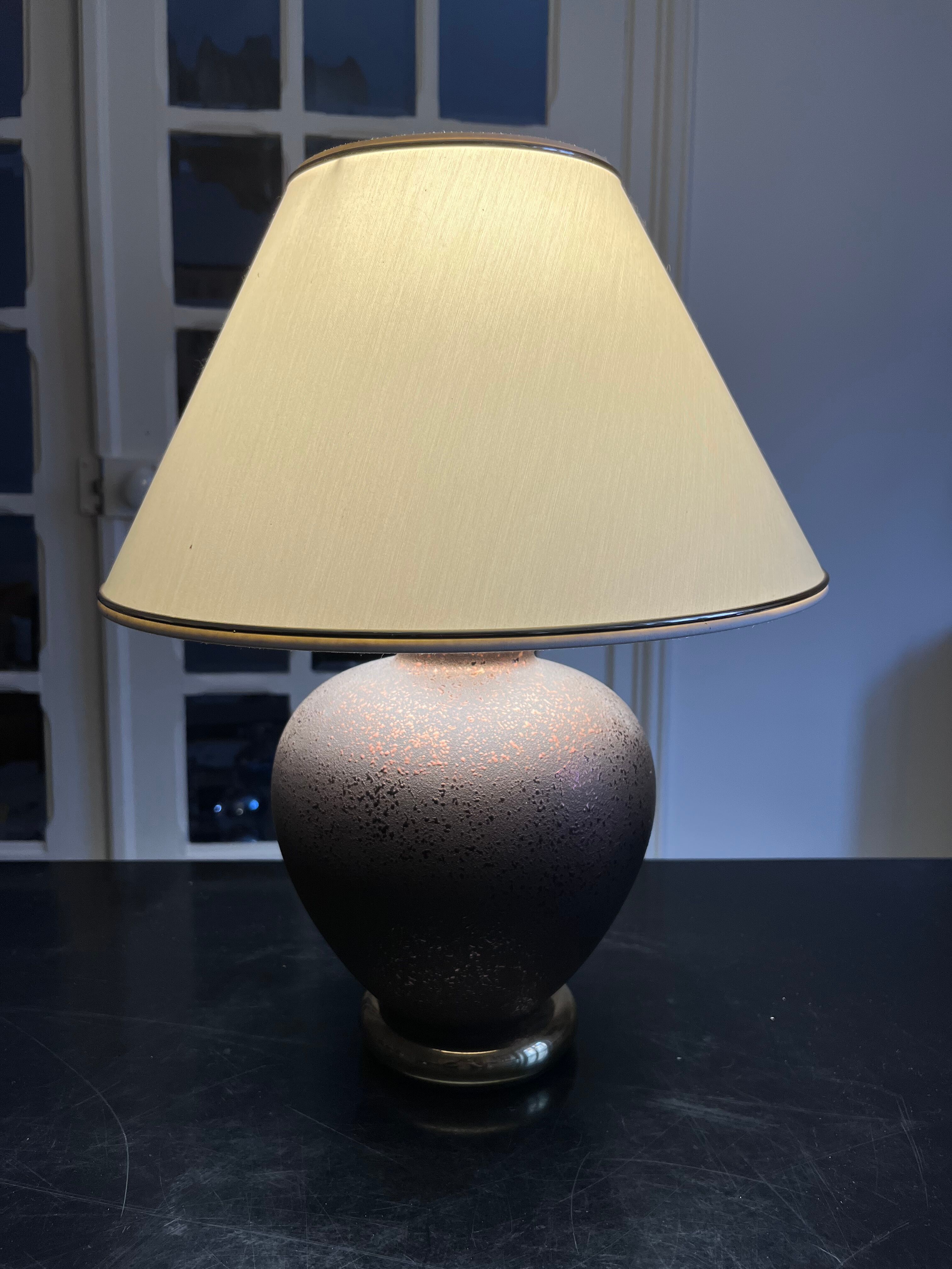 Drimmer lamp in moiré ceramic