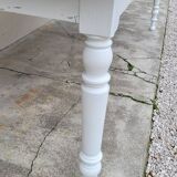 Rustic oak bistro farm table with louis philippe legs - 2m
