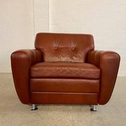 Vintage Danish mid-century Svend Skipper leather club chair 1970s
