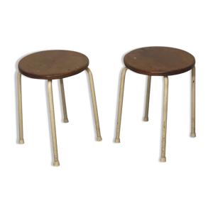 paire de tabourets industriels