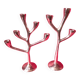 Organic vintage aluminum candlesticks