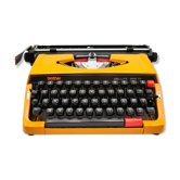 Typewriter brother deluxe 262 tr revised vintage mustard with new tape