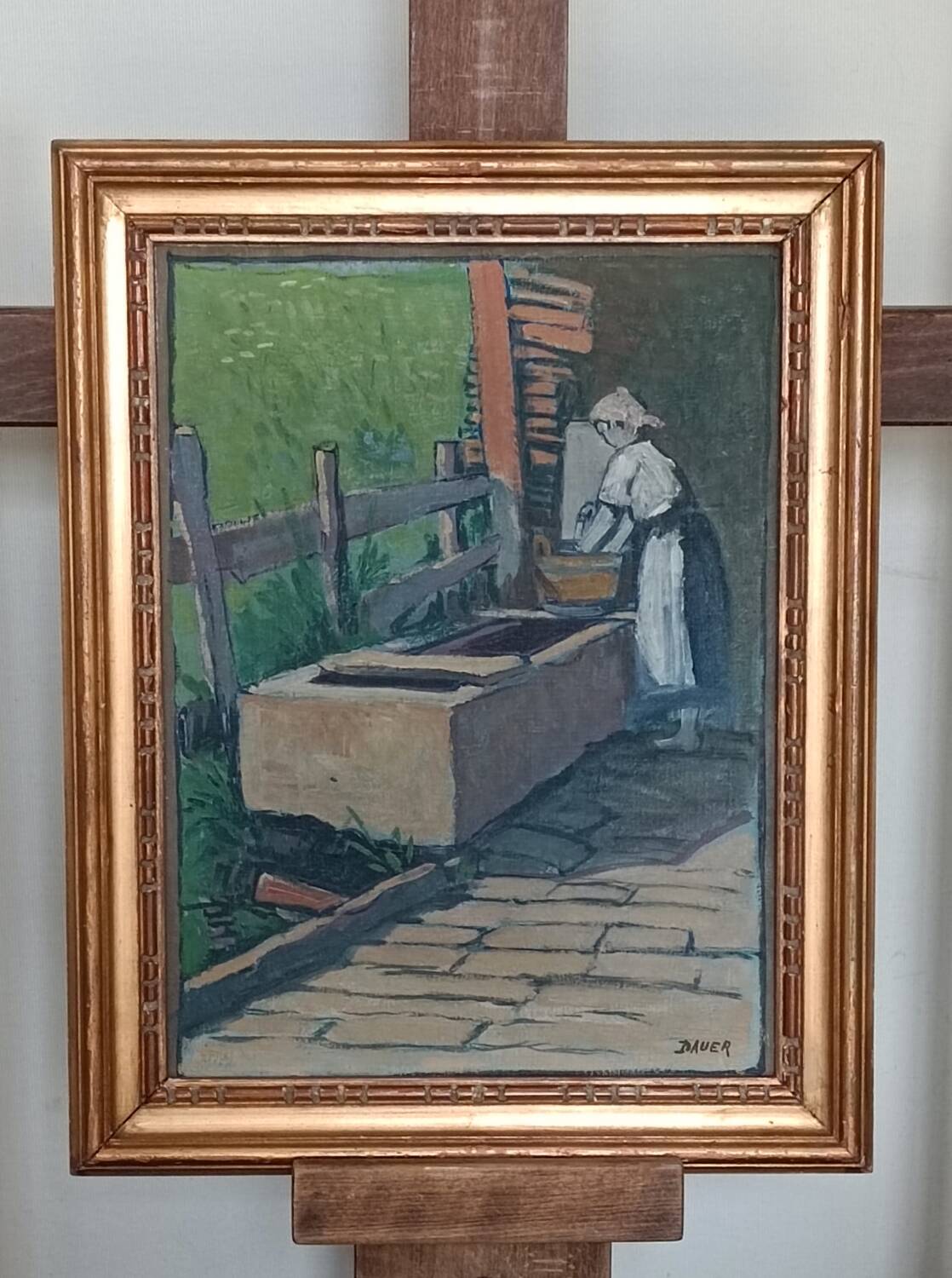 Tableau 1925 La lavandière