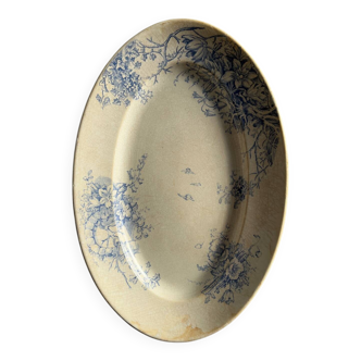 Old floral decor presentation plate